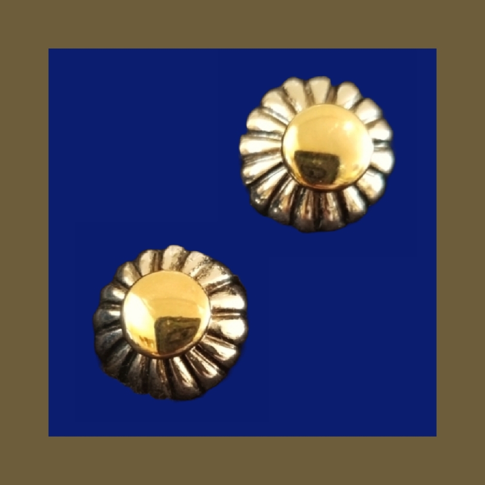 Erwin Pearl Silver & Gold Tone Clip Earrings